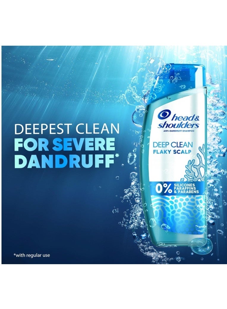 Head & Shoulders Deep Clean For SEVERE Flaky Scalp, Anti-Dandruff Shampoo, Free of Silicones, Parabens and Paraffins, 2x400 ml, Pack of 2 - Image 2